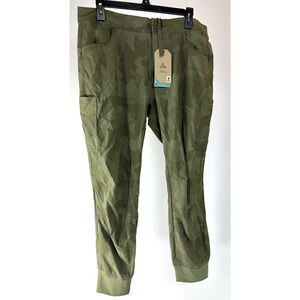PrAna Halle Straight Pant II Women’s 14 RG Slate Sage Camo Hiking Pants NWT